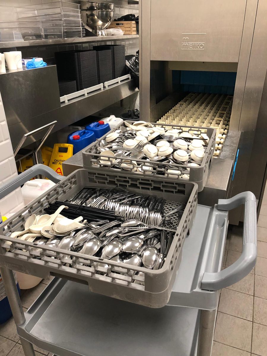 Dishwashing and stewarding operation